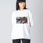 bureefのワニ・ドット Big Long Sleeve T-Shirt