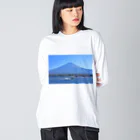 nokkccaの行楽日和 - The perfect day for boating - ビッグシルエットロングスリーブTシャツ