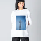 USAGI graf.の鉄塔 ビッグシルエットロングスリーブTシャツ