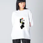 パンダさんの日常のPARTY TIME パンダ Big Long Sleeve T-Shirt