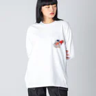 momo-nonoのもちもちほっぺのねこ Big Long Sleeve T-Shirt