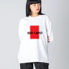 アメリカンベース のレッドカード　⚽　サッカー Big Long Sleeve T-Shirt