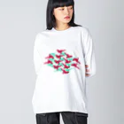 SAKURAMEDERUのティラノサウルスパターンA Big Long Sleeve T-Shirt