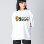 にゃんまるけのにゃん児 ビッグシルエットロングスリーブTシャツ