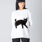 ちびちゃん屋さんのねそべりちびちゃん ビッグシルエットロングスリーブTシャツ