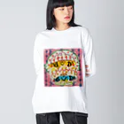 sheimoshopのチューリップちゃんと女の子 ビッグシルエットロングスリーブTシャツ