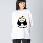 ramuramu05のねこむすび(天) ビッグシルエットロングスリーブTシャツ