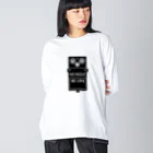 QUQU_WORKSのノーミュージックノーライフ エフェクターデザイン ブラック Big Long Sleeve T-Shirt