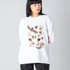 huroshikiのNUTS collection ナッツコレクション ビッグシルエットロングスリーブTシャツ