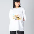 ぴよたんの癒しの森ショップ SUZURI店のぴよ森グッズ公式アイテム ビッグシルエットロングスリーブTシャツ