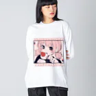 青木甘夏のいちご大福食べ食べガール Big Long Sleeve T-Shirt