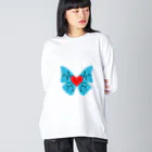 🦋Death Butterfly🦋のLove Butterfly Big Long Sleeve T-Shirt