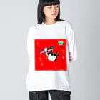 Green F.A.Mのゆるネコ237_2 ビッグシルエットロングスリーブTシャツ