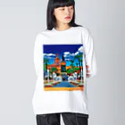 GALLERY misutawoのスペイン カディスのサン・ファン・デ・ディオス広場 Big Long Sleeve T-Shirt