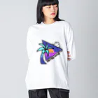 Sato Manakaのレトロウェイブなうさぎ Big Long Sleeve T-Shirt