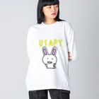 ema ショップのうさぎの　うさぴぃ ビッグシルエットロングスリーブTシャツ