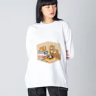 Katsukin Takamura | フェルトミニチュアアートドールの暇ちゃんのお家 ビッグシルエットロングスリーブTシャツ