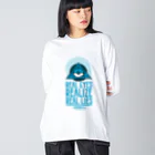 うぉーるのとこのREAL EYES REALIZE REAL LIES (BLUE ver.) ビッグシルエットロングスリーブTシャツ