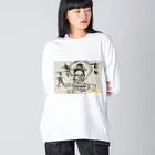 KIYOKA88WONDERLANDの観音さま　平常心でいきましょうー。 ビッグシルエットロングスリーブTシャツ