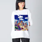 GALLERY misutawoのハンガリー ブダペストのマーチャーシュ聖堂 Big Long Sleeve T-Shirt