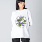 生存しよ！のsmash the patriarchy! ジェンダークィアフラッグカラー Big Long Sleeve T-Shirt