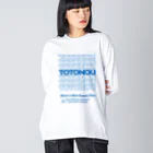 kg_shopのHave a Nice Sauna Day (文字ブルー) ビッグシルエットロングスリーブTシャツ