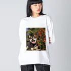 柴犬けんたろー。の柴犬のけんたろー ビッグシルエットロングスリーブTシャツ