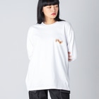 Kotetsu diary(SUZURI店)のゆるゆるキャバリア Big Long Sleeve T-Shirt
