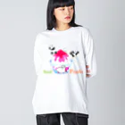 ちょらぷみの赤ちゃんアザラシとフィギュアスケートぱんだ　アイスのパンダ Big Long Sleeve T-Shirt