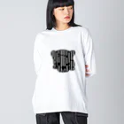 みつまめこshopのストライプ犬 Big Long Sleeve T-Shirt