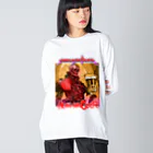 酒飲みウェアのSAKE GA SUKI DEATH Big Long Sleeve T-Shirt