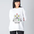 CUTOY MEMORY -可愛いおもちゃの思い出-のロボットくん ビッグシルエットロングスリーブTシャツ