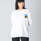 Ripples沖縄レジンアートの沖縄の海とハイビスカス Big Long Sleeve T-Shirt