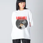 ari designの野球Bear2(凶悪顔クマシリーズ) Big Long Sleeve T-Shirt