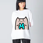 ドビちゃんの猫みm ビッグシルエットロングスリーブTシャツ