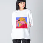 文のゆる女子 ビッグシルエットロングスリーブTシャツ