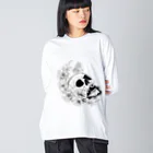 キッチンファラオのドクロフラワー Big Long Sleeve T-Shirt