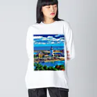 GALLERY misutawoのスペイン マラガの灯台 ビッグシルエットロングスリーブTシャツ