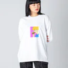 hotdogdesignのバーガーを食い進めるある一口にトマトのすべてが引き摺り出される Big Long Sleeve T-Shirt