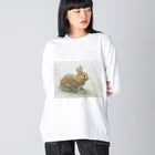 たかはしの絵のもののうさぎのうめちゃん Big Long Sleeve T-Shirt