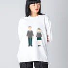 Katie（カチエ）のブレザーの制服の学生 Big Long Sleeve T-Shirt