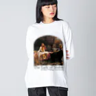 MUGEN ARTのシャロットの女（シャロット姫）　The Lady of Shalott　ジョン・ウィリアム・ウォーターハウス ビッグシルエットロングスリーブTシャツ