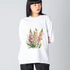 botanicalartAIのキンギョソウ Big Long Sleeve T-Shirt