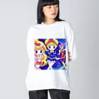 ささくれ大名行列のへんしん！魔法少女 ビッグシルエットロングスリーブTシャツ