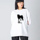 bow and arrow のパグ犬 Big Long Sleeve T-Shirt