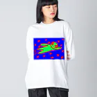 ヒル飼いのこでぶの宇宙人、空を飛ぶ Big Long Sleeve T-Shirt