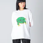 ヒル飼いのこでぶのベルツノガエルのゲコタロウ Big Long Sleeve T-Shirt