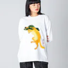 MUGEN ARTの小原古邨　踊る狐　日本の名画アートTシャツ Big Long Sleeve T-Shirt