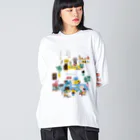 salon de necoの猫民salon de necoバージョンその2【保護猫寄付220円】 Big Long Sleeve T-Shirt