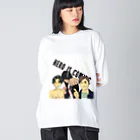 NS競馬黙示録のNS×ルメルック×うまブラックコラボ Big Long Sleeve T-Shirt